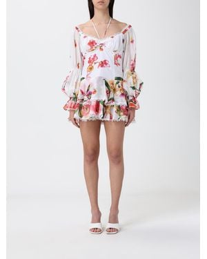 Charo Ruiz Azurea Floral Cotton Blend Mini Dress Ibiza - Red