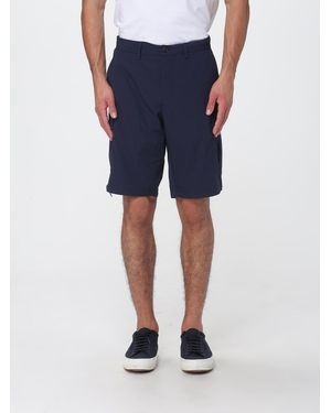 Save The Duck Technical Stretch Fabric Cargo Shorts With Belt Loops By - Blue