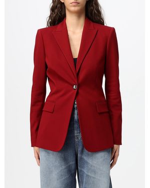 PINKO Blazer De Crepé Corte Slim De Botonadura Simple Con Un Botón - Rojo