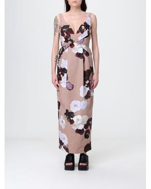 Antonio Marras Langes Baumwollkleid Mit Blumenmuster - Weiß