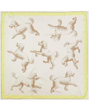 Jacquemus Pañuelo Cuadrado De Seda De Diseño Con Un Vibrante Estampado Abstracto - Neutro