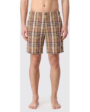 Burberry Tartan-Badeshorts Mit Gesticktem Ekd-Logo - Natur