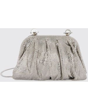 Benedetta Bruzziches Venus Crystal-Embellished Mini Bag With Removable Strap - Metallic