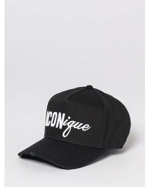 DSquared² Icon Logo Cotton Baseball Cap - Black