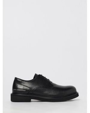 KARL LAGERFELD Leather Derby Shoes - Black