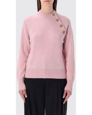 Balmain Jersey De Cachemir Con Botones - Rosa