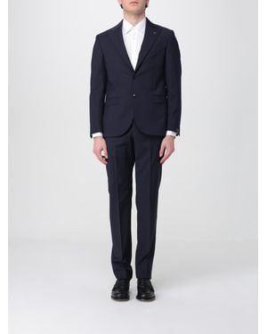 Manuel Ritz Single-Breasted Suit - Blue