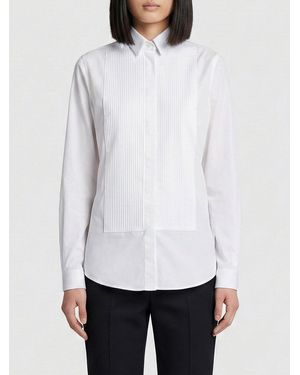 Tom Ford Elegant Cotton Shirt With Plastron - White