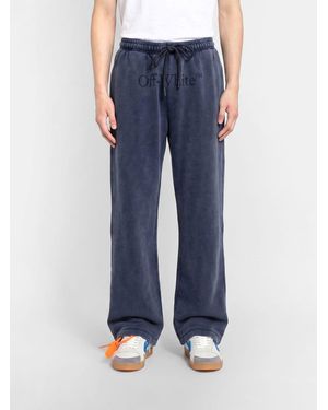 Off-White c/o Virgil Abloh Cotton Jogging Trousers - Blue