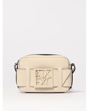 ARMANI EXCHANGE Faux Leather Bag - Natural