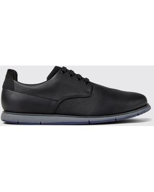 Camper Smith Grained Leather Derbies - Black