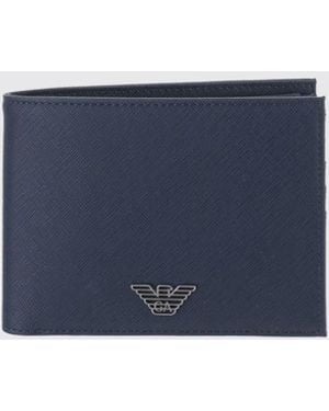 Emporio Armani Technical Fabric Bifold Wallet With Coin Pocket - Blue