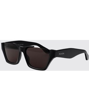 Alaïa Rectangular Cat-Eye Sunglasses - White