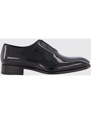 Santoni Patent Leather Oxford Shoes - White