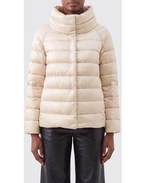 Herno Kurze Stepp-Daunenjacke Aus Nylon Mit Trichterkragen - Natur