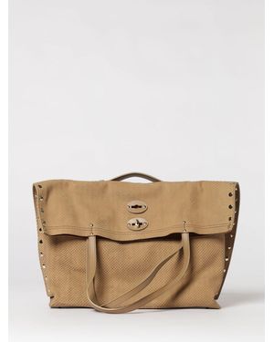 Zanellato Medium Suede Shoulder Bag - Natural