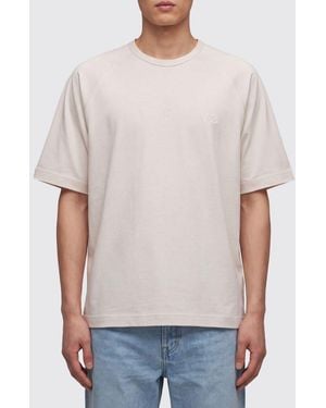 Y-3 Crewneck Cotton T-Shirt With Dropped Shoulders - White