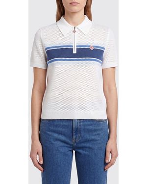 CASABLANCA Cotton Polo Shirt - Blue