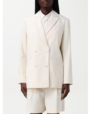 A.P.C. Linencotton Doublebreasted Blazer - Natural