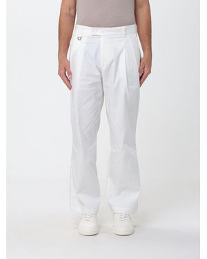 Paolo Pecora Pantalones Sastre De Mezcla De Algodón Elástico - Blanco