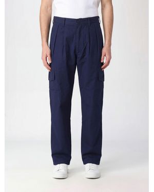FAMILY FIRST Cotton Cargo Trousers - Blue
