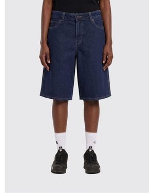 Dickies High-Waisted Knee-Length Denim Shorts - Blue