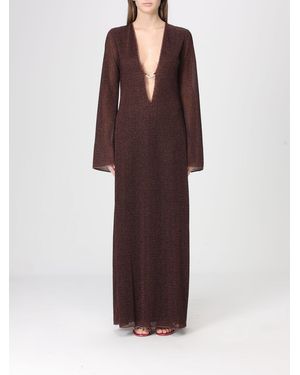 Oséree Lurex Long Dress - Red
