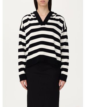 Roberto Collina Maglia A V A Righe - Blu