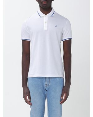 Brooksfield Cotton Polo Shirt With Logo - White