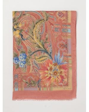 Etro Floral Paisley Print Scarf - Pink