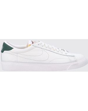 Nike Tennis Classic Ac Smooth Leather Sneakers With Perforated Swoosh - White