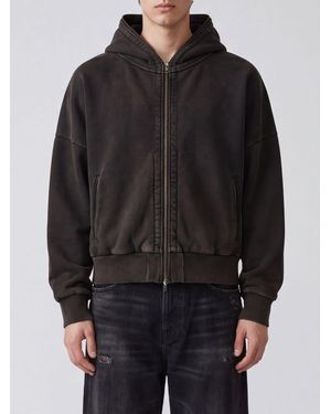 Entire studios Kapuzen-Sweatjacke Aus Baumwolle Mit Überschnittenen Schultern - Schwarz
