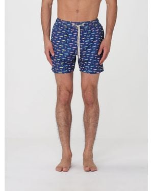 MC2 Saint Barth Printed Boxer Swim Trunks - Blue