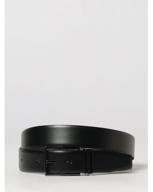 BOSS Reversible Smooth Leather Belt With Logo Pin Buckle - White