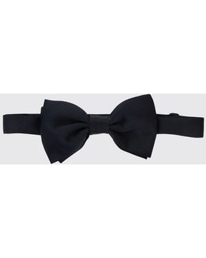 Tagliatore Cotton Ceremony Bow Tie With Adjustable Strap - Blue