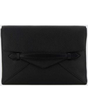Montblanc Grained Leather Clutch - Black