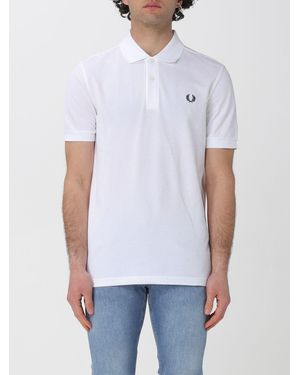 Fred Perry Cotton Polo Shirt With Logo - White
