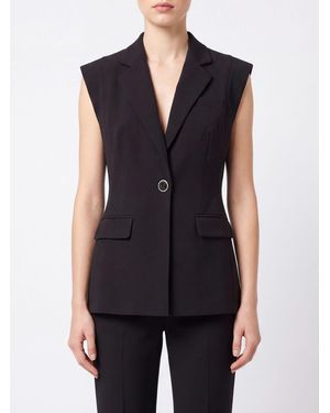 Pinko Single-Breasted Short Tailored Waistcoat - Blue