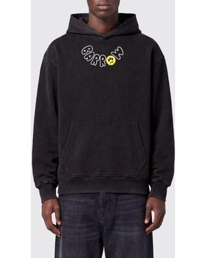 Barrow Relaxed Fit Cotton Hoodie With Logo And Teddy Bear Print - Blue