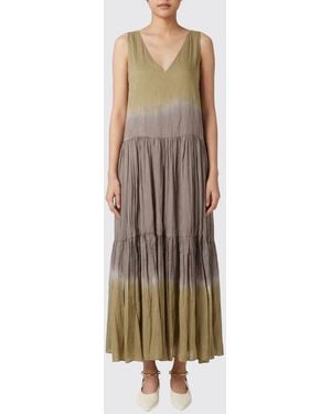 Roberto Collina Printed Cotton Midi Dress - Natural