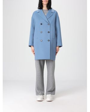 Max Mara Double-Breasted Coat - Blue