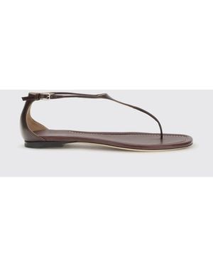 Francesco Russo Nappa Leather Sandals - Red