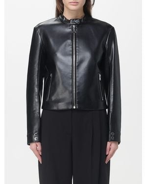 Patrizia Pepe Faux Leather Biker Jacket - Black