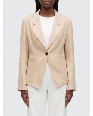 Emporio Armani Linen Blend Blazer - Natural