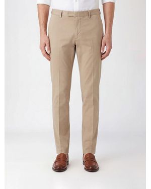 Santaniello Gabardine Chino Trousers - Natural