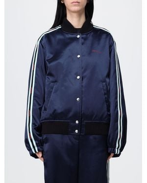 Off-White c/o Virgil Abloh Satin Bomber Jacket - Blue