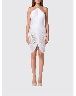 Philipp Plein Minikleid Mit Fransen - Weiß
