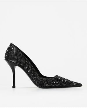 McQueen Punk 90Mm Crystal-Embellished Pumps - Black