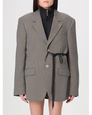 Balenciaga Vichy Lyocell Blazer - Grey