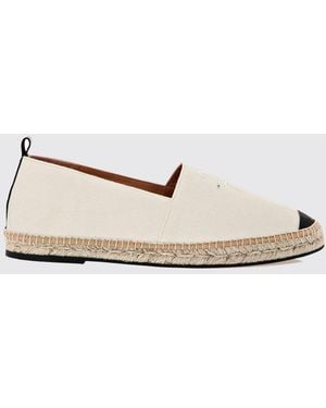 Philipp Plein Cotton Canvas Espadrilles With Logo And Jute Sole - Natural